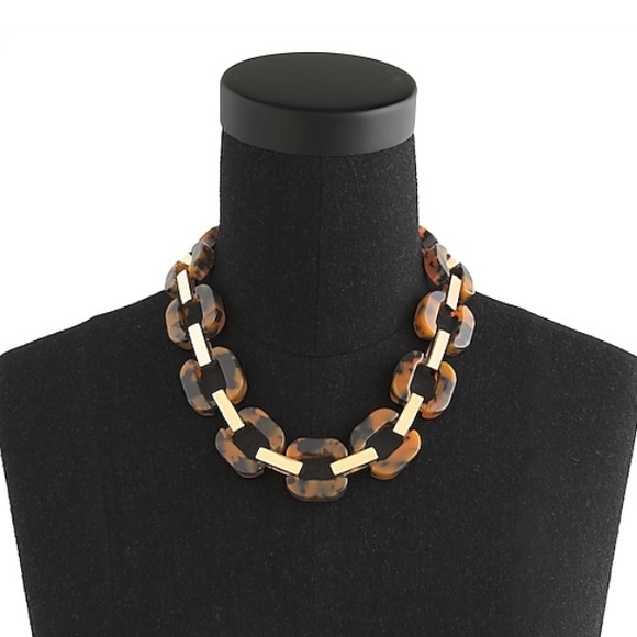 J. Crew Jewelry - J Crew Tortoise and Brass Link Necklace